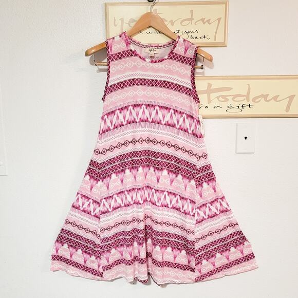 Style & Co New tribal Aztec stripe print sleeveless flowy swing dress size XS - Picture 8 of 9